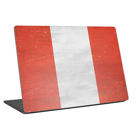 Peru Flag Distressed Universal Laptop 12in (9.8 x 6.8in) Skin